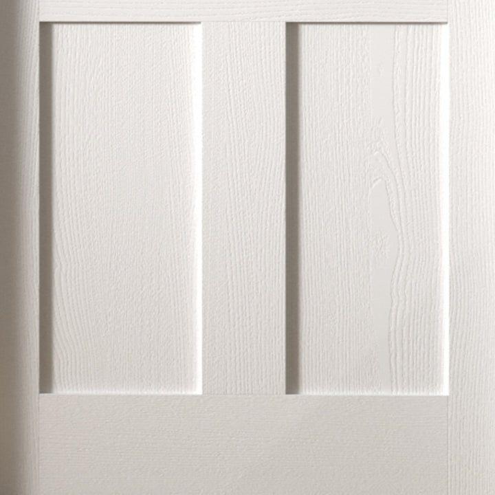 London Grained 4 Panel White Fire Door 