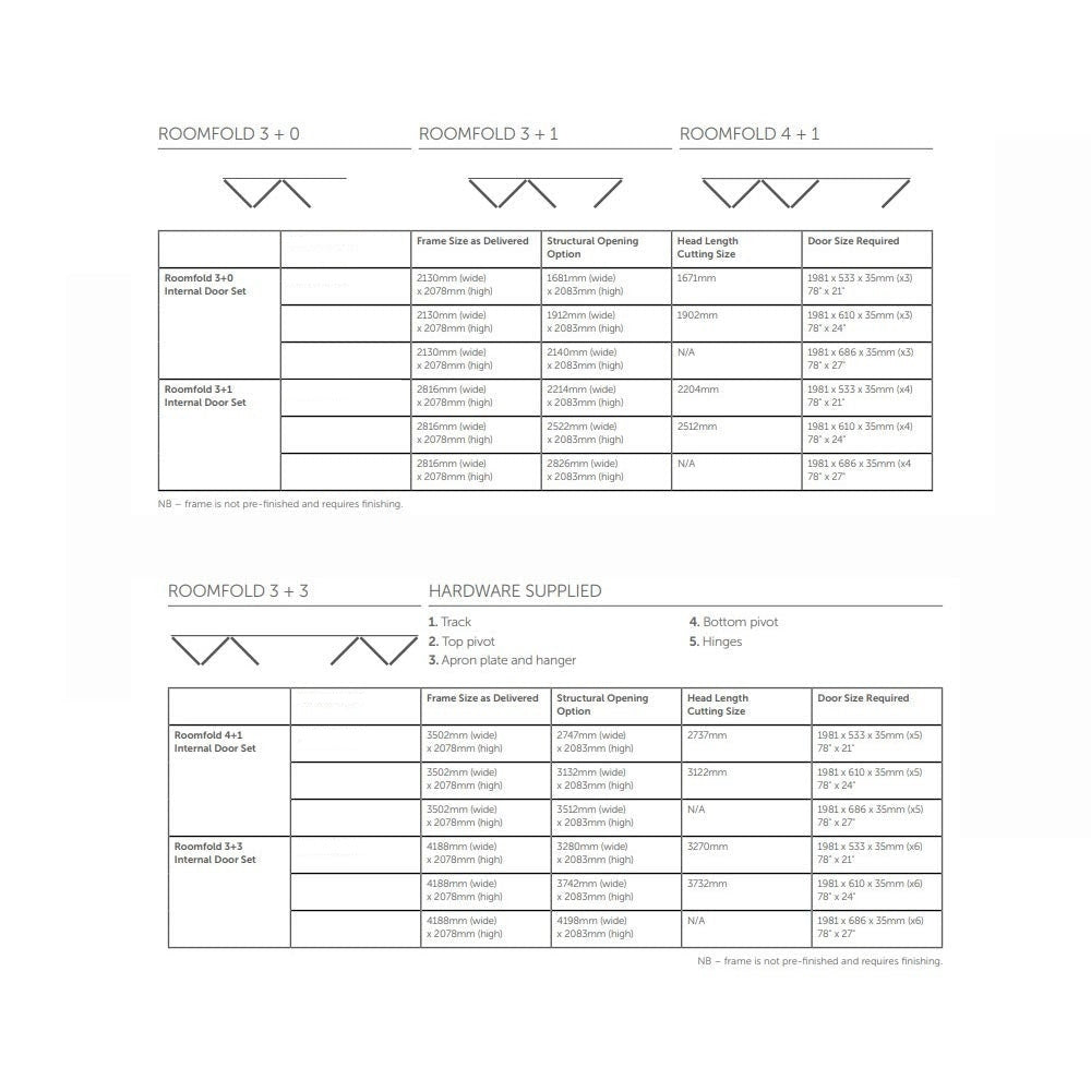 Internal Folding/Sliding Modular Door Frame Kit 