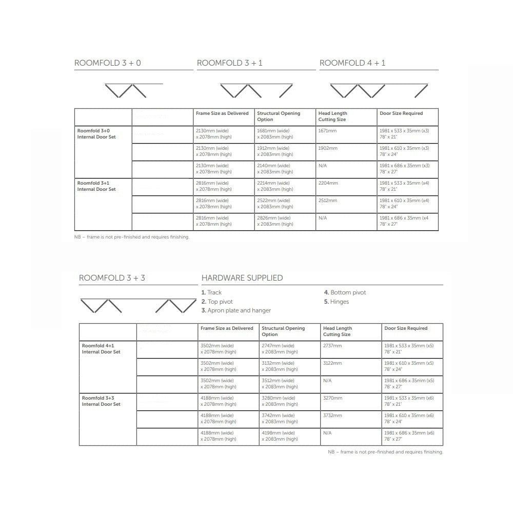 Internal Folding/Sliding Modular Door Frame Kit 