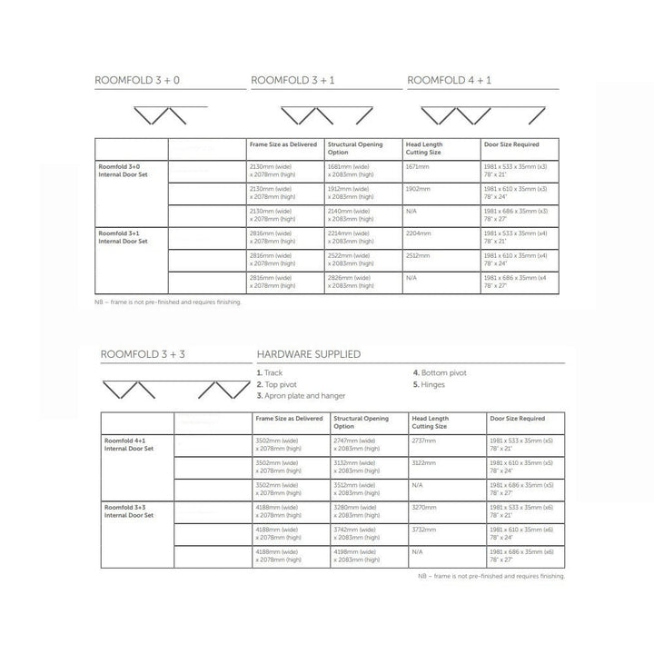 Internal Folding/Sliding Modular Door Frame Kit 