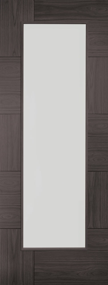 Umber Grey Laminate Ravenna with Clear Glass Door