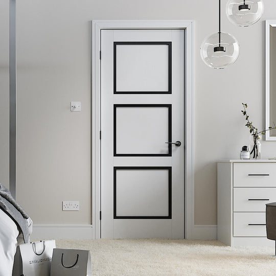 Luxemburg White and Black Internal Door