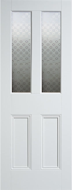 Nostalgia White Malton 2L Door with Silkscreen Glass