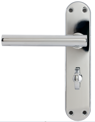 Marne Lever on Backplate Bathroom Lock PC