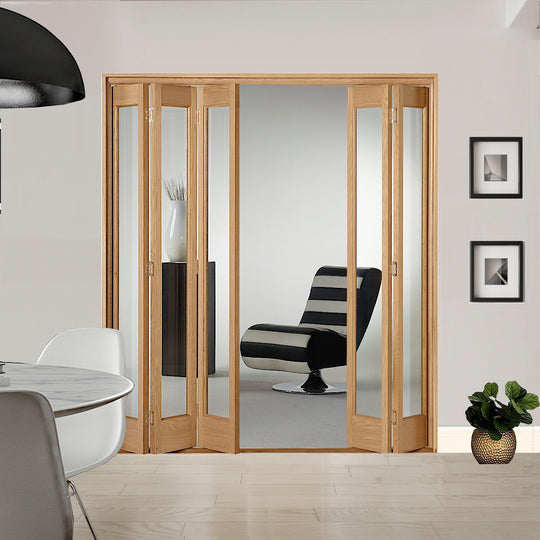 5 Leaf Oak Marston Clear Glazed Bi-Folding Set