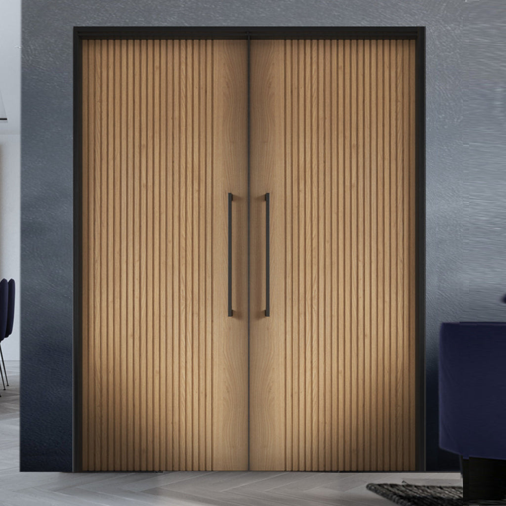 Melbourne Modern Oak Internal Door Pair Fully Finished
