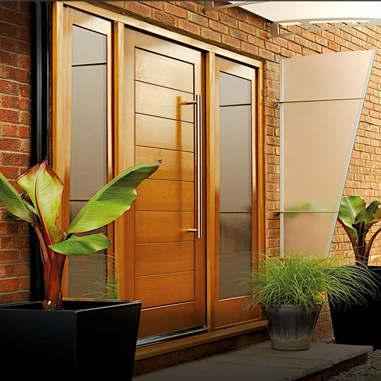 Modena 8 Grand Entrance Door Set with Obscure Glazed Sidelights