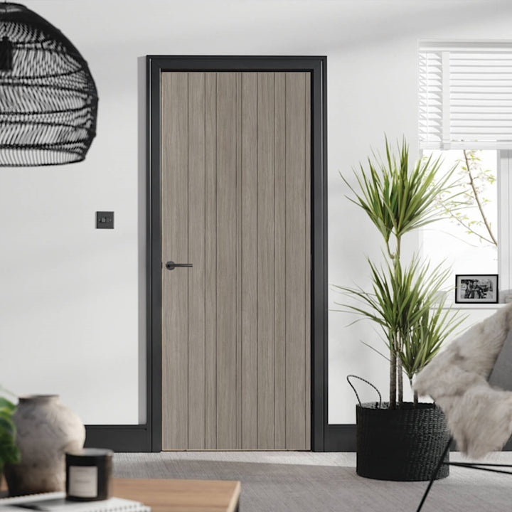 Light Grey Montreal Laminate Fire Door 