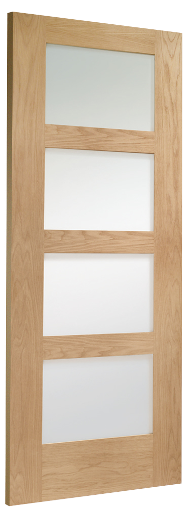 Oak Shaker 4 Light Room Divider Demi Panel 