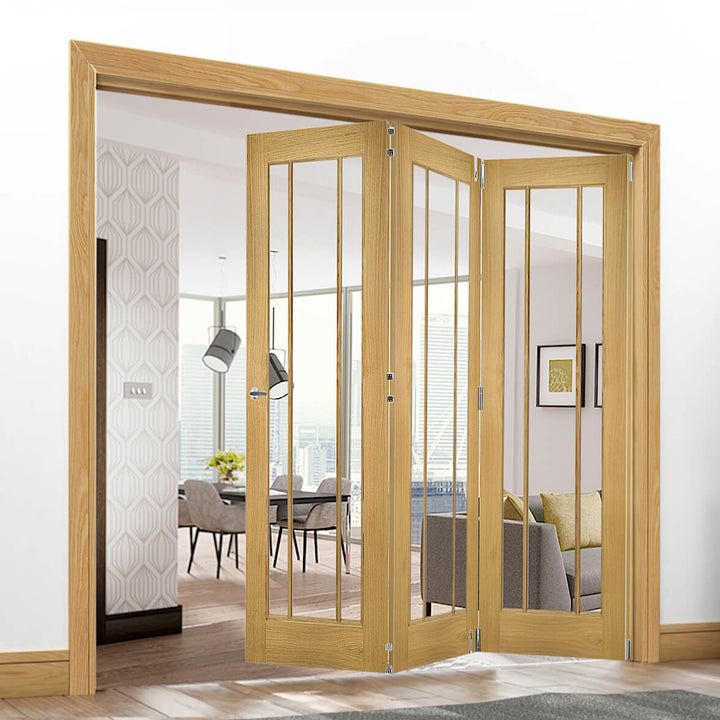 Norwich Oak Clear Glazed Room Divider