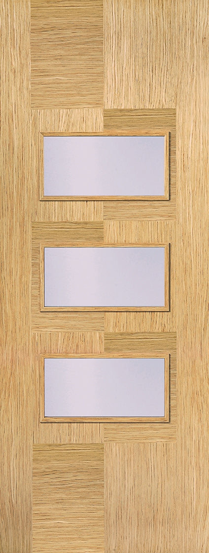 Apollo Oak 3L Clear Glazed Door