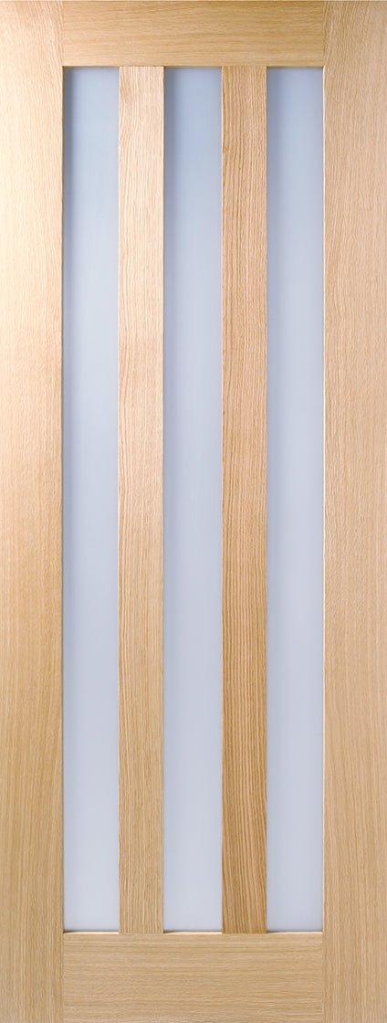 Oak Utah Internal Door with Clear Glass 