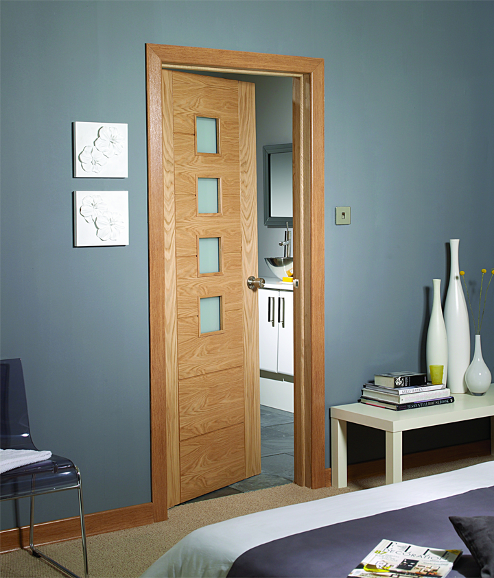 Palermo with Obscure Glass Fire Door In Roomset