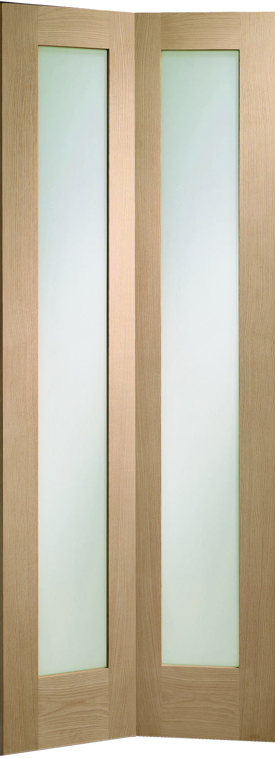 Oak Shaker Clear Glazed Bifold