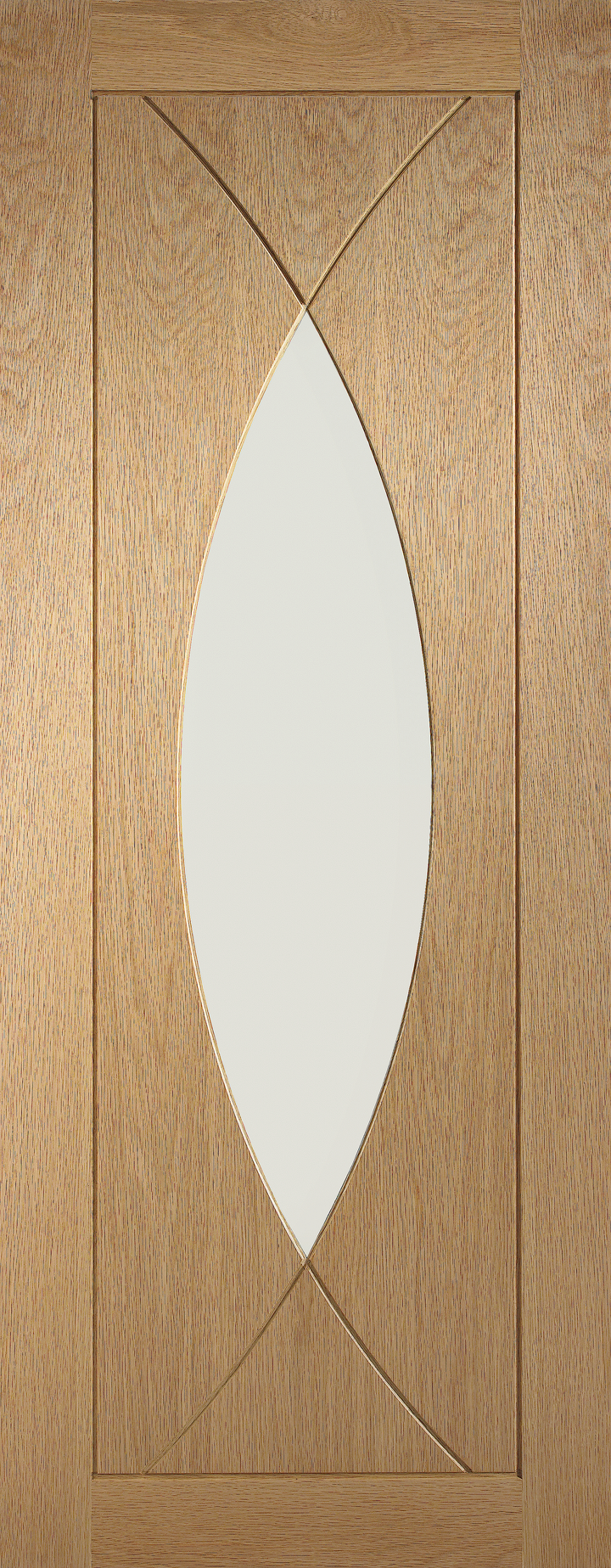 Pesaro with Clear Glass Unfinished Oak Door   