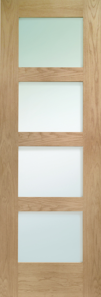 Oak Shaker 4 Light Single Room Divider with Matching Demi Panel 