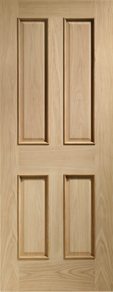 Victorian 4 Panel Oak Door with Raised Mouldings