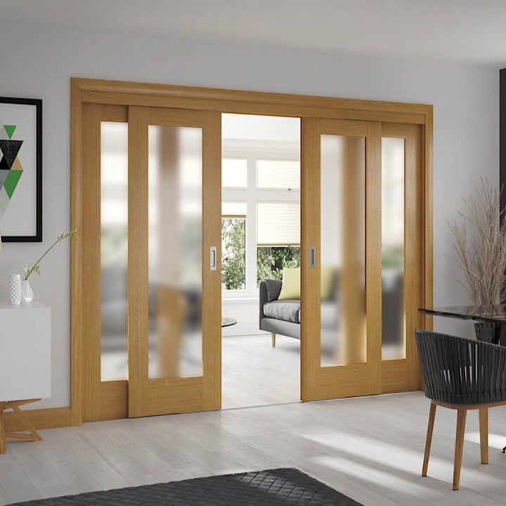 Sliding French Doors with Pattern 10 Obscure Glazed Doors 