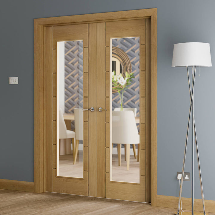 Oak Palermo Glazed French Doors 