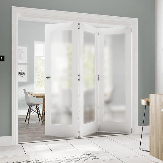 Denver White Obscure Glazed Room Divider