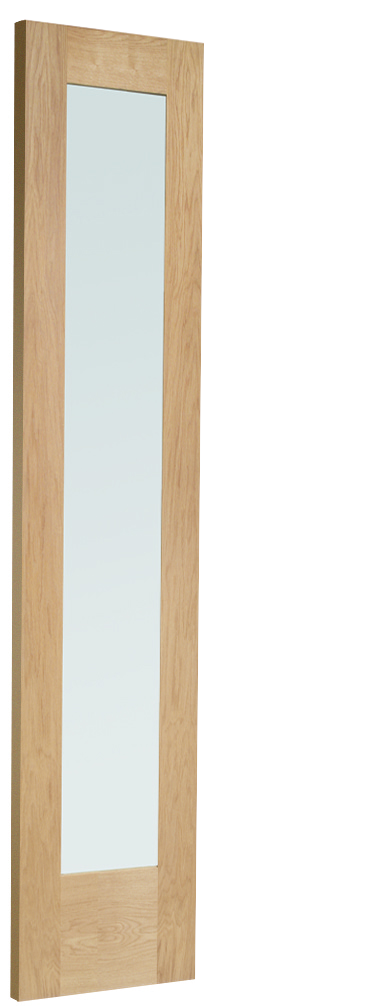 Verona Oak Single Door Room Divider with Side Panel 