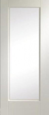 Custom Made 1L White Fire Door Clear 