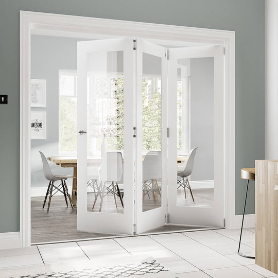 Denver White Clear Glazed Room Divider