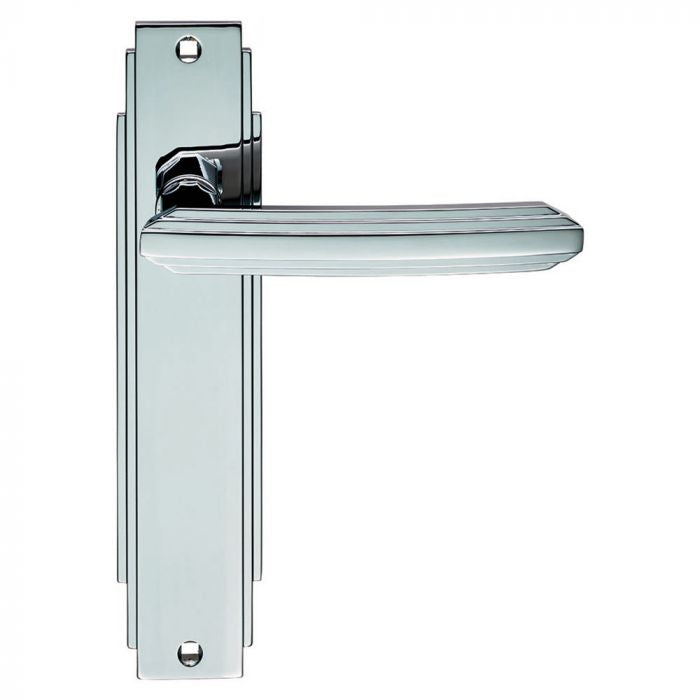 Deco Lever on Polished Chrome Latch Handle