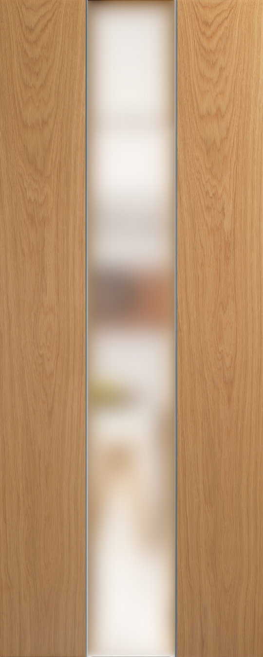 Pescara Oak Glazed Door with Obscure Glass Panel