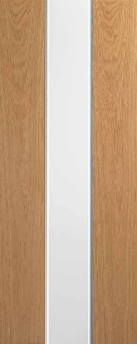 Pescara Oak Door with White Insert