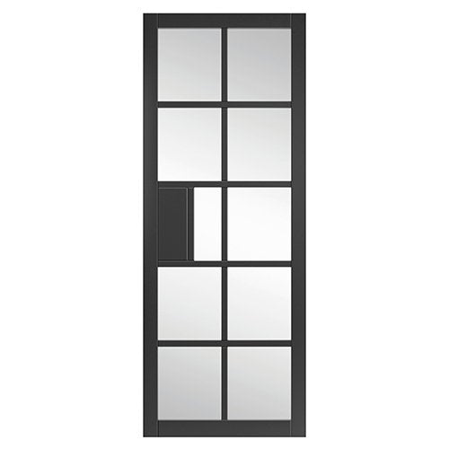 Urban Plaza Black Clear Glazed Internal Door (