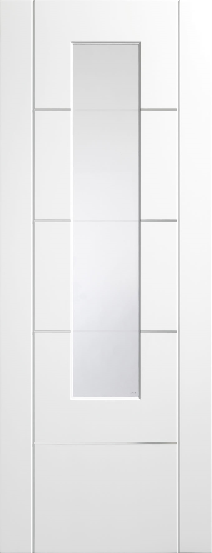 Portici White Glazed Door with Aluminium Inlays
