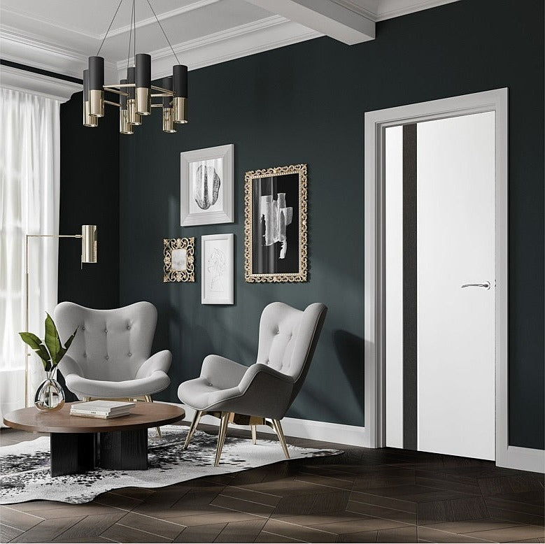 Praiano White/Grey Internal Door In Situ