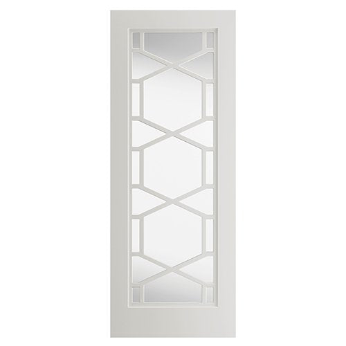 White Quartz Art Deco Glazed Door 