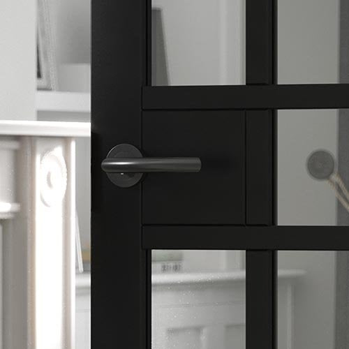Metro Black 5P Industrial Style Door Fully Finished 