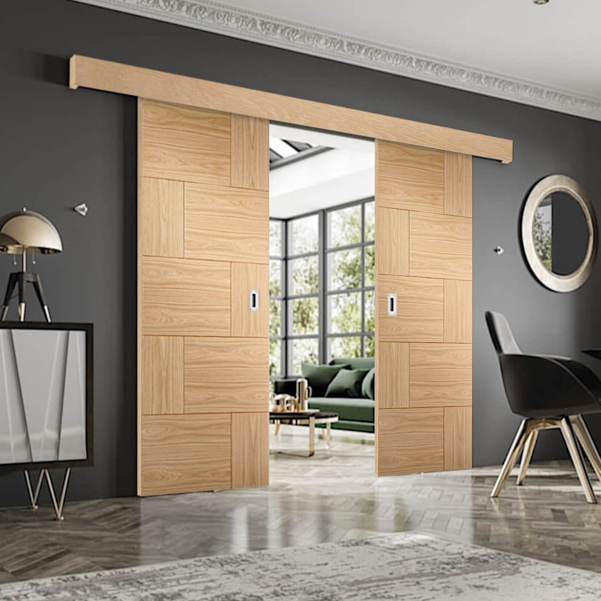 Ravenna Oak Sliding Door System | Ravenna Oak Sliding Doors | Emerald Doors