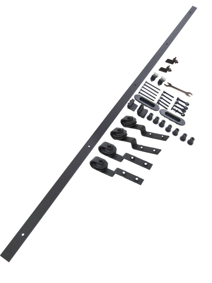 Matt Black Double Door Bypass Track For Double Doors 