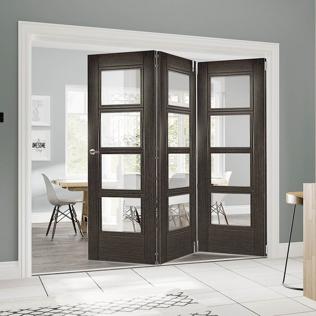 Montreal Dark Grey Ash Room Divider with 610mm Doors 