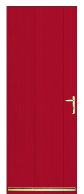 Red Tongue and Groove External Fire Door Set