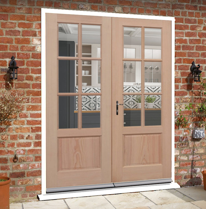 Hemlock GTP External French Doors Unglazed 