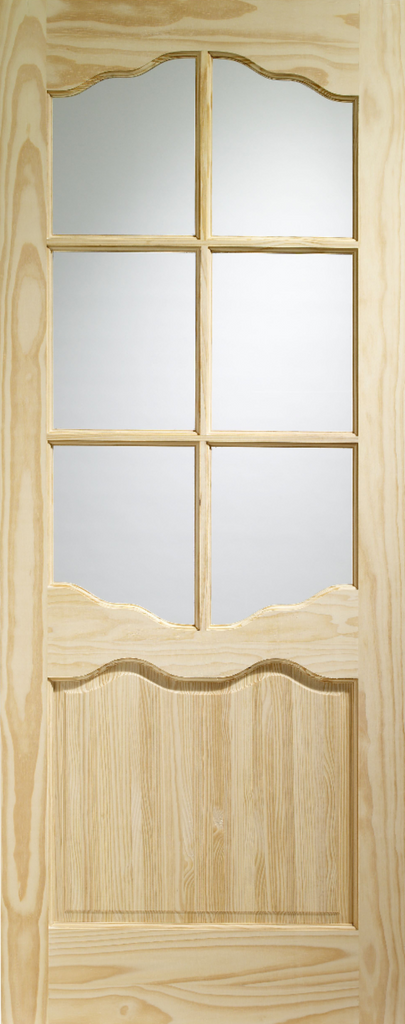 Riviera Internal Clear Pine Door with Clear Glass 