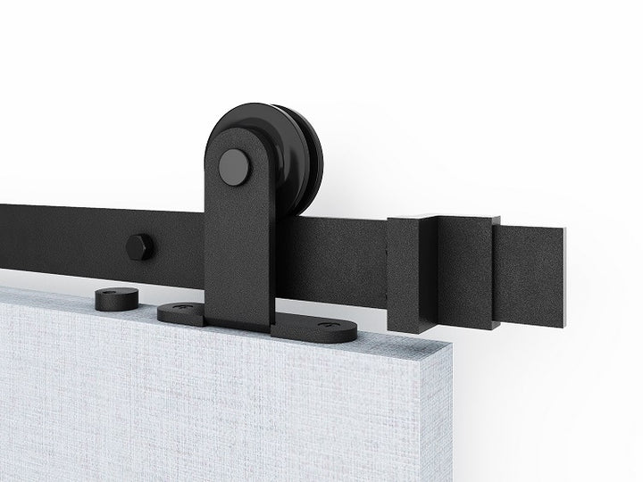 Matt Black Double Door Sliding Top Hung Track For Double Doors