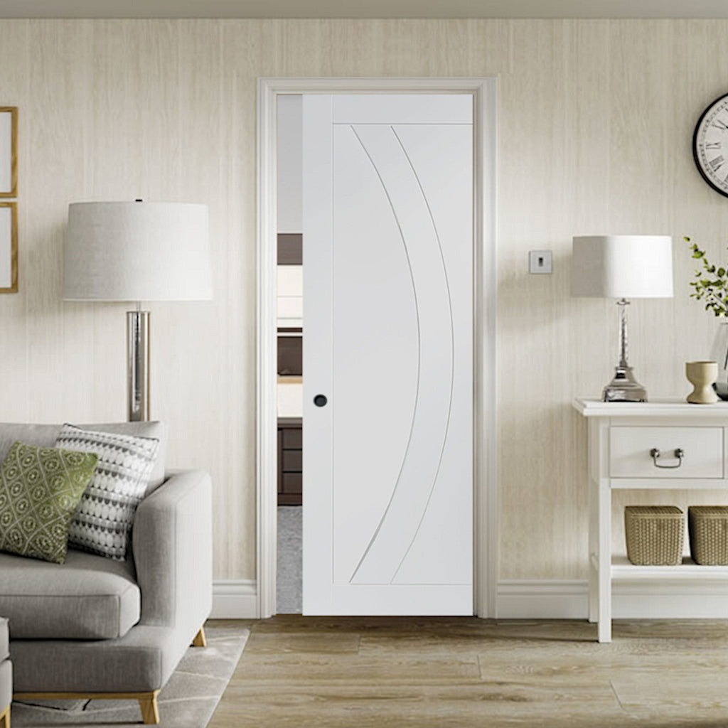 Salerno White Fire Rated Pocket Door System