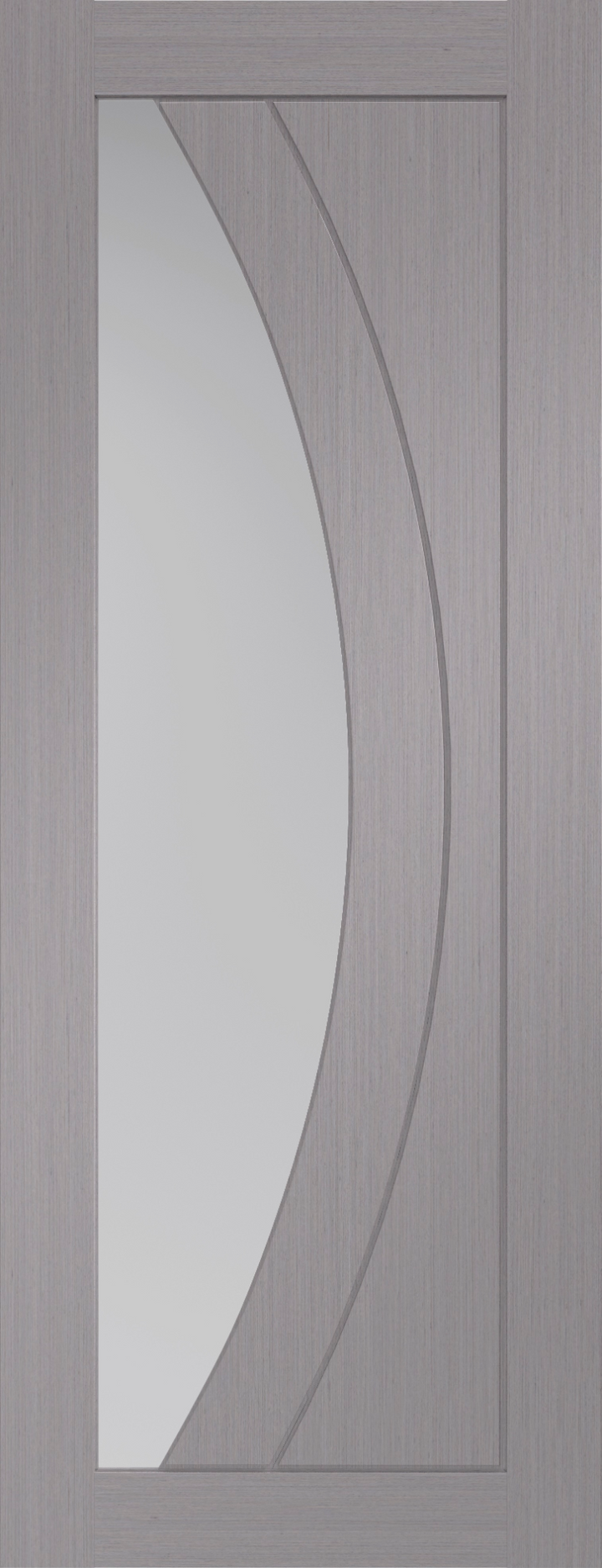 Salerno Light Grey Internal Door with Clear Glass 