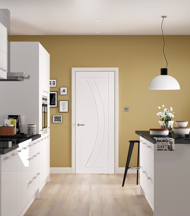 Salerno White Double Sliding Door System