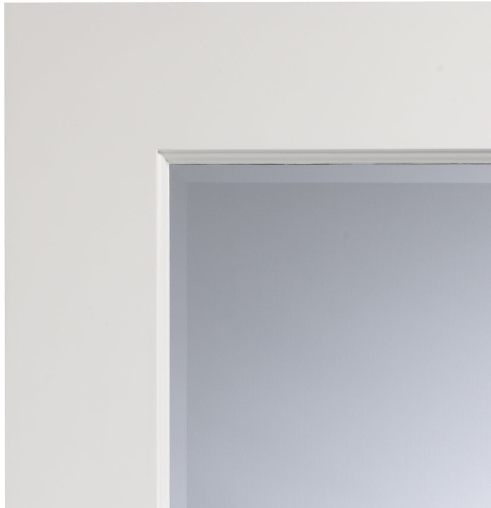 Severo White Door with Clear Bevelled Glass