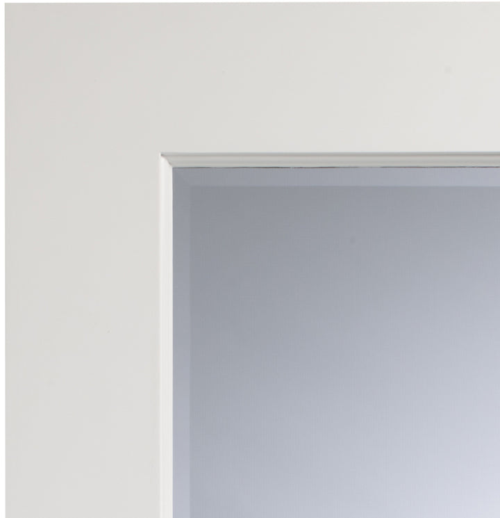Severo White Door with Clear Bevelled Glass