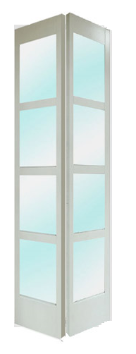 Fully Finished White Shaker 4L Clear Glazed Bifold