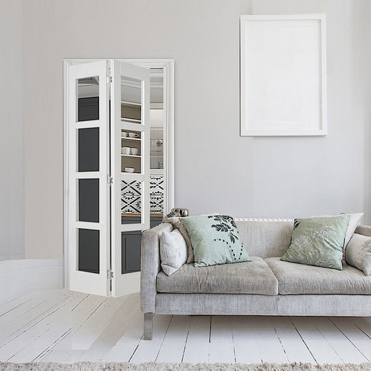 Custom Made White Shaker Glazed Bifold