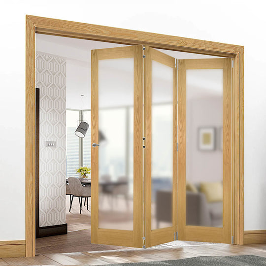 Walden Oak Obscure Glazed Room Divider